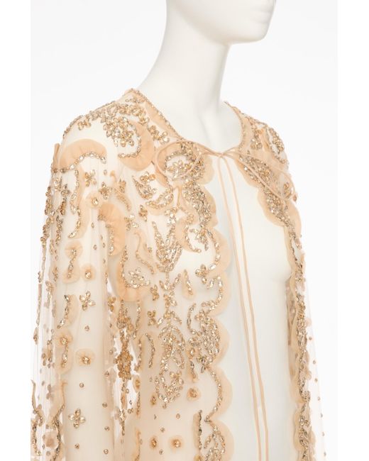 Valentino White Translucent Cloak