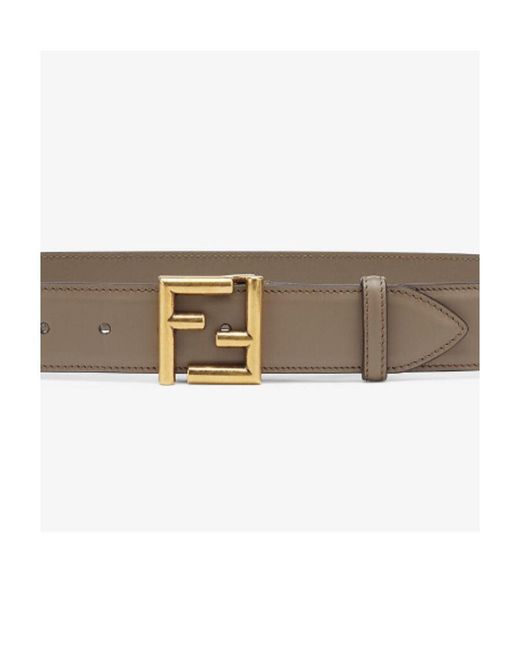 Fendi White Leather Belt