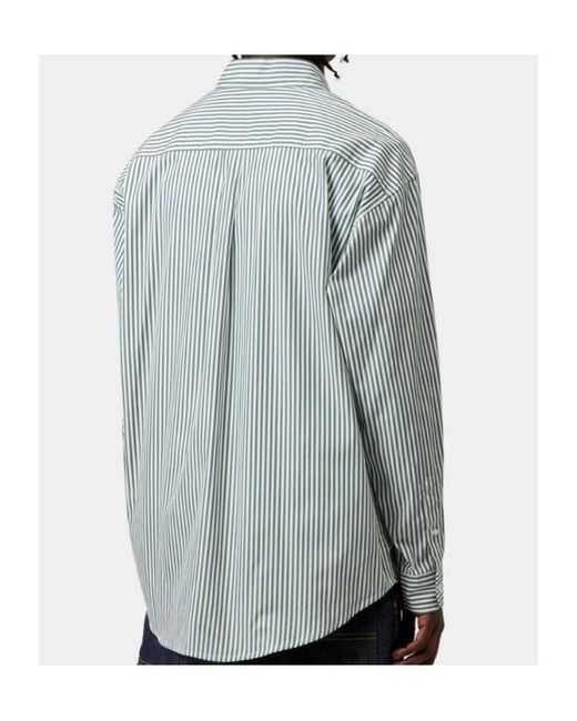 Carhartt Blue Daldry Stripe Shirt for men
