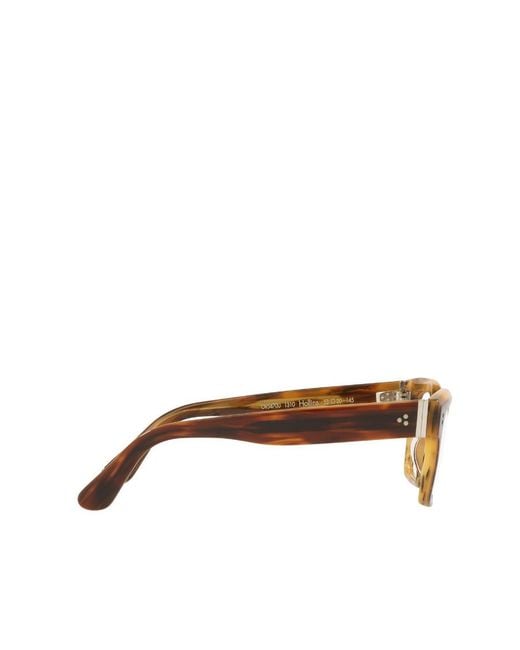 Oliver Peoples White Tortoiseshell-Effect Square-Frame Glasses for men