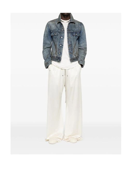 Rick Owens Blue Buttoned Jacket for men