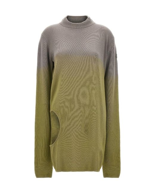 Moncler Green Moncler Rick Owens Subhuman Cut-Out Jumper for men