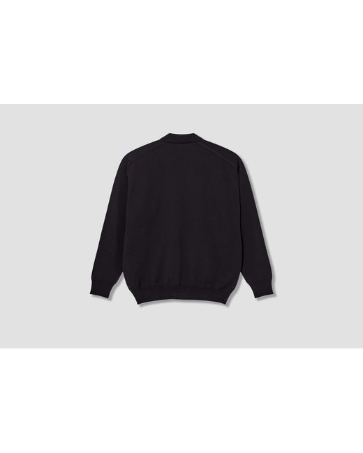 Comme des Garçons Blue Long-Sleeved Knitted Sweater for men