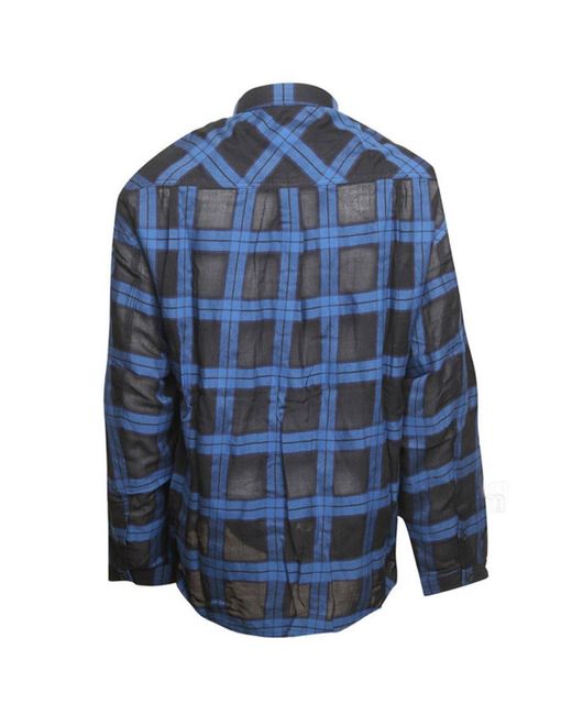 Burberry Blue Checkered Detail Shirt