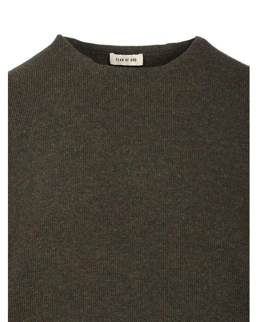 Fear Of God Gray Relaxed Fit Knit Crewneck Jumper for men