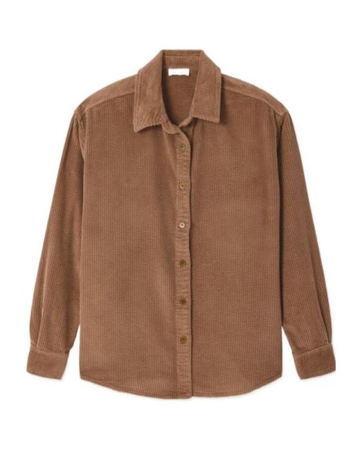 American Vintage Brown Corduroy Overshirt for men
