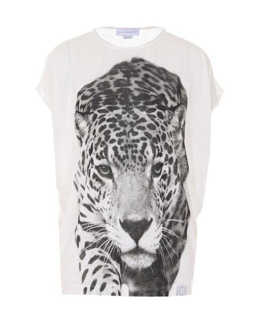 Stella McCartney White Graphic Printed Crewneck T-Shirt