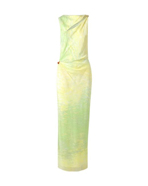 Sir Green Citterio Embellished Cutout Printed Crepe De Chine Maxi Dress