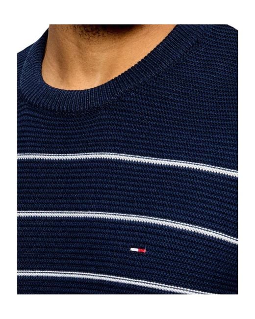Tommy Hilfiger Blue Crew-Neck Pullover for men