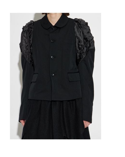 Comme des Garçons Black Long-Sleeved Suit Jacket