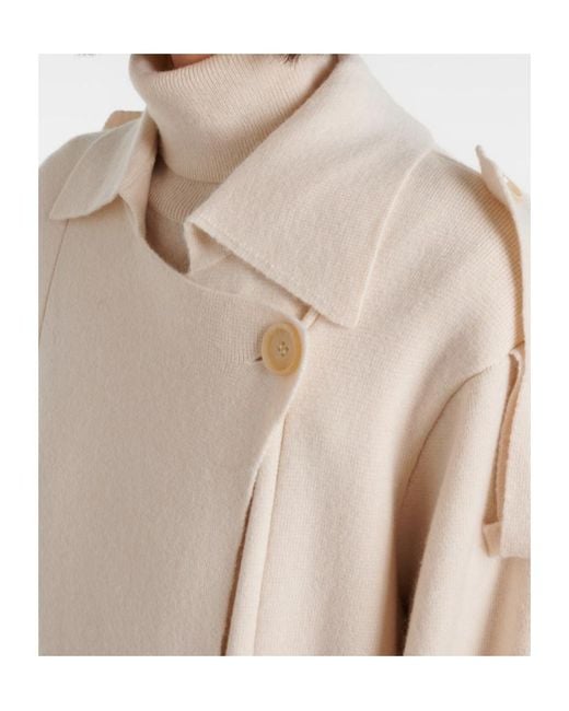 Jardin Des Orangers Natural Wool And Cashmere Trench Coat