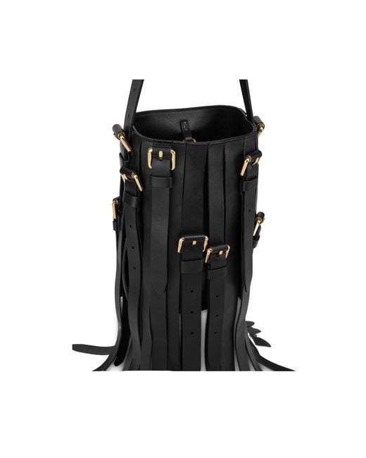 Moschino White Small Fringed Shoulder Bag