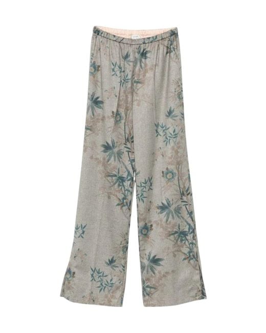 Forte_forte Gray Printed Casual Trousers