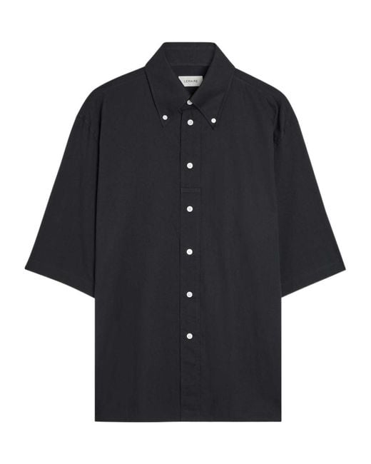Lemaire Black Cotton Shirt for men