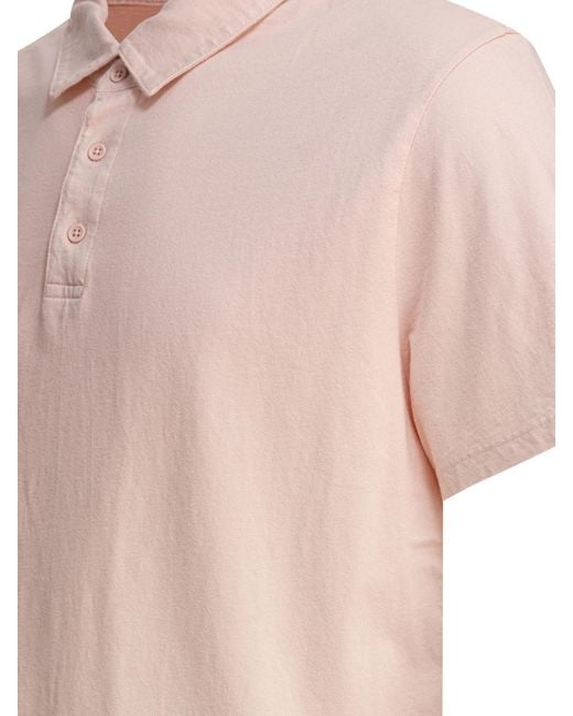 Vince Pink Cotton Polo Shirt for men