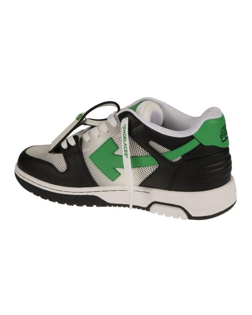 Off-White c/o Virgil Abloh Green Out Of Office Lace-Up Sneakers for men