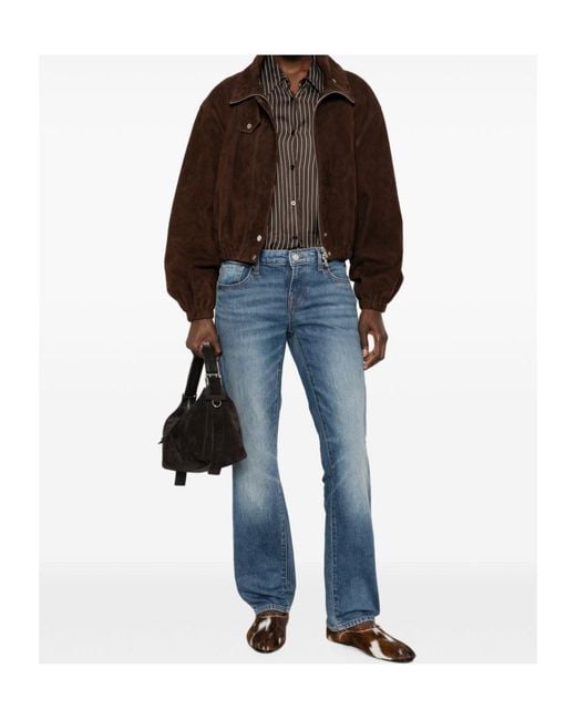 7 For All Mankind Blue Low Cigarette Low-Rise Jeans