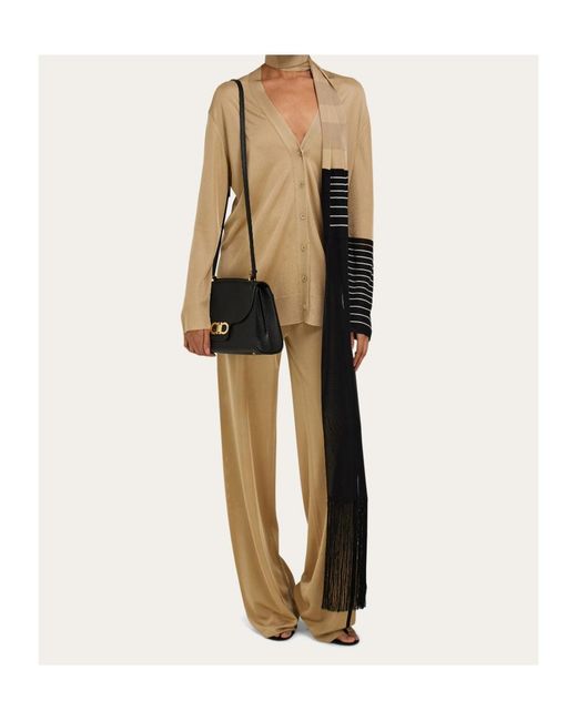 Ferragamo Black Double Gancini Top Handle (S)