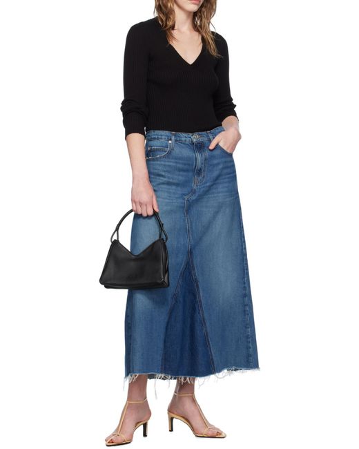 FRAME Blue The Dorothy Maxi Skirt
