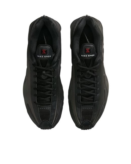 Nike Black Shox R4 Lace-Up Sneakers for men