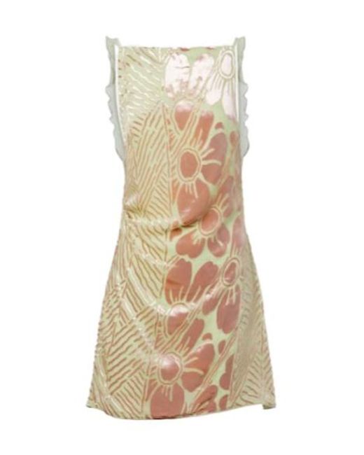 Sir Natural Ventura Floral Velvet And Mesh Minidress