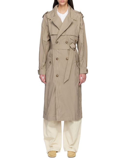 Isabel Marant Natural Isabel Marant Étoile Chilma Striped Belted Coat