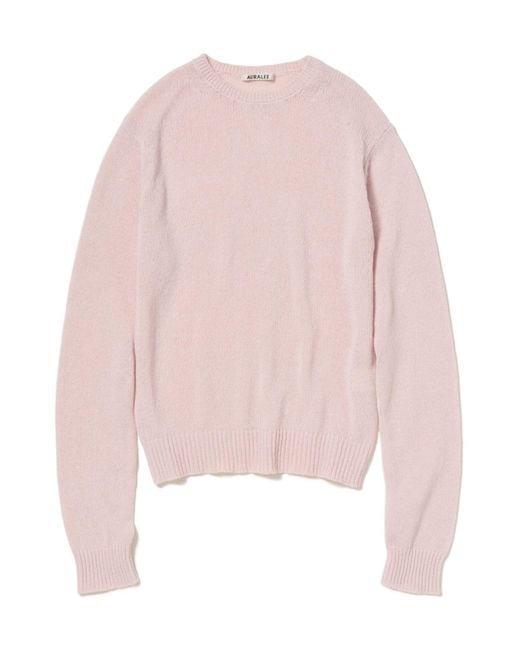 Auralee Pink Cashmere Sweater