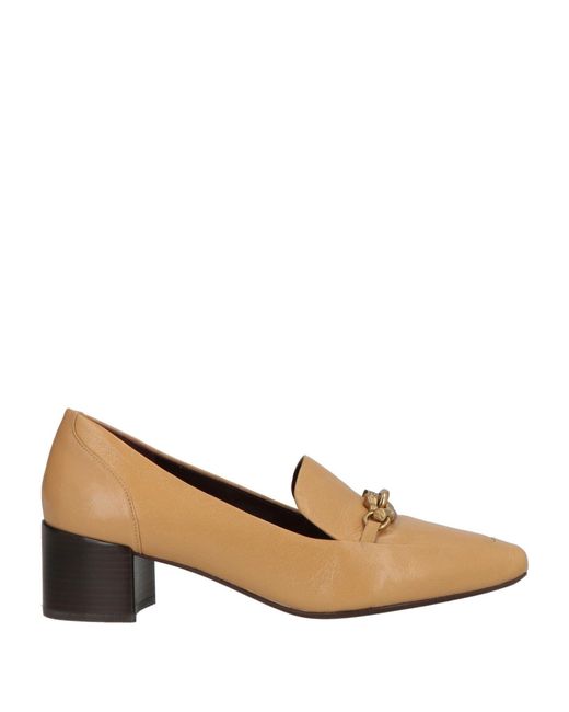 Tory Burch Natural Square-Toe Loafers