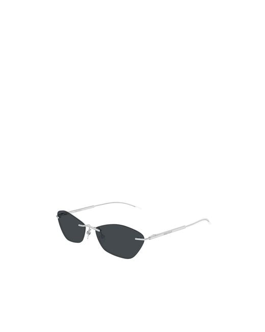 McQueen White Eyewear Irregular Frame Sunglasses for men