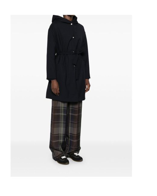 Herno Black Hooded Parka Coat