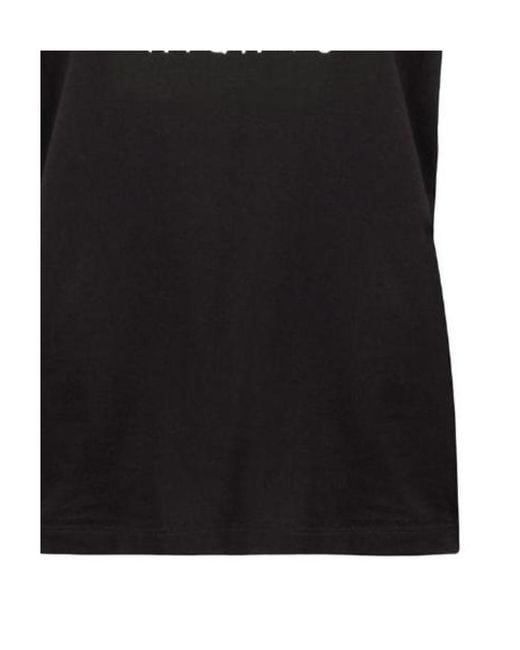 MSGM Black Logo Print T-Shirt