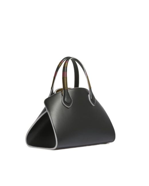Marni Black Overlap Small Tote Bag