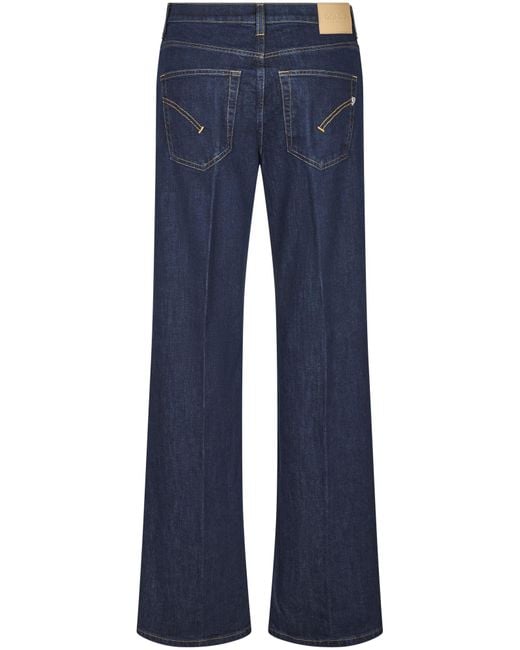 Dondup Blue Jacklyn Wide-Leg Jeans