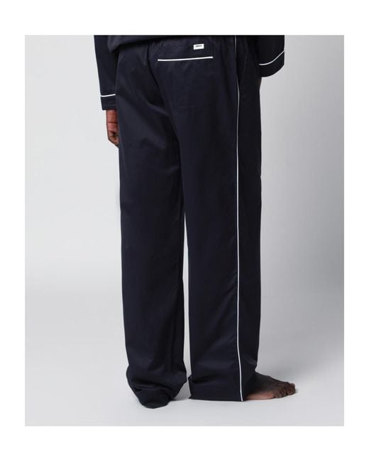 Tekla Blue Pocket Casual Pants for men