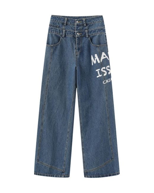 Marissa Chiara Blue Belt Loop Jeans
