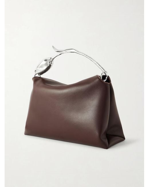 Erdem Brown Tulip Handle Tote Bag