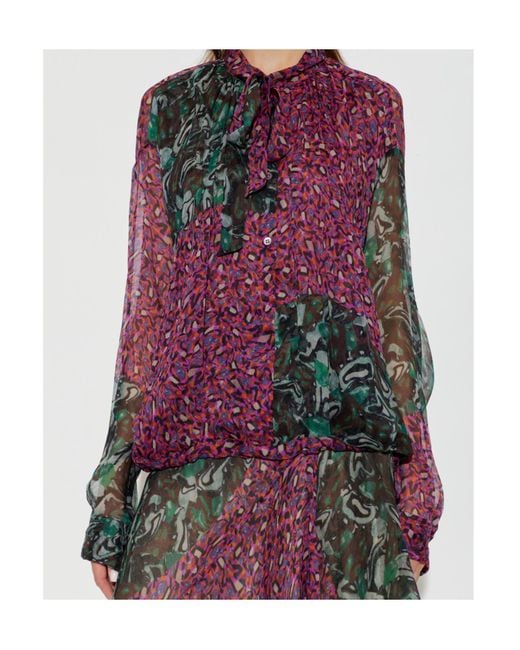 Dries Van Noten Red Long-Sleeved Shirt