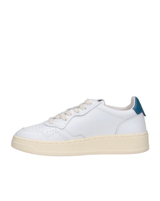 Autry White Lace-Up Sneakers