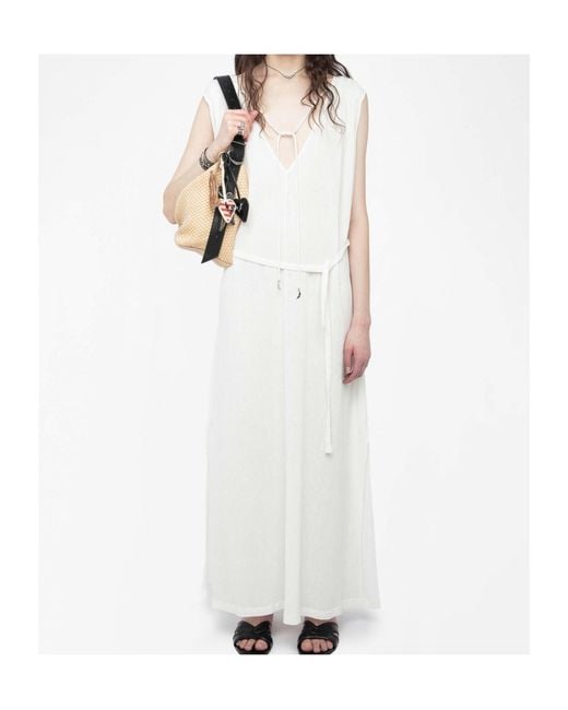 Zadig & Voltaire White Rimati Maxi Dress