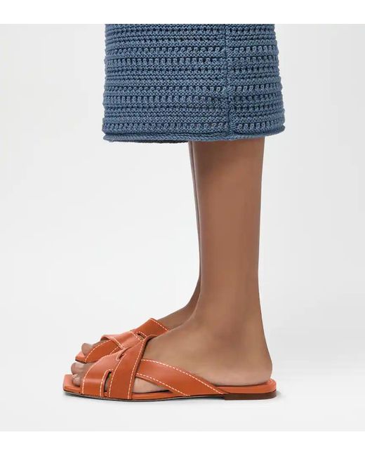 Tod's Brown Crossed-Strap Sandals