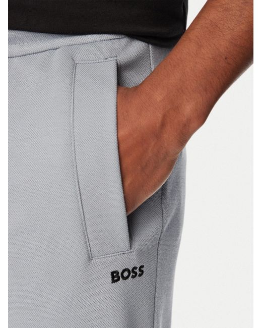 Boss Gray Two-Piece Set With Long-Sleeved Zip-Up Jacket for men