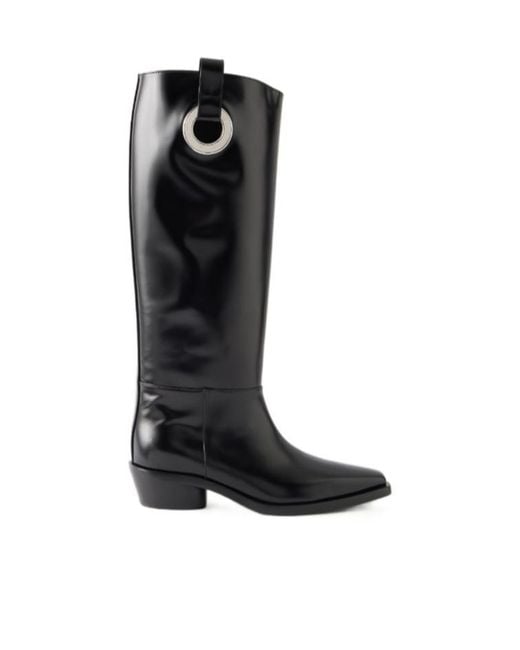 Proenza Schouler Black Trimmed Leather Boots