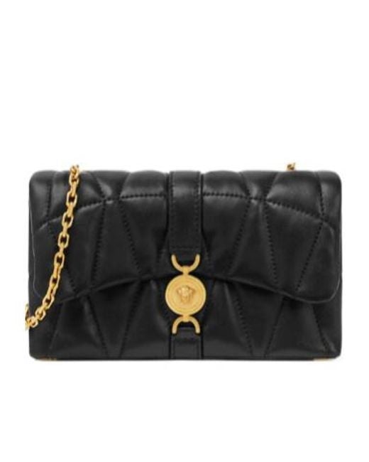 Versace Black Kleio Quilted Mini Crossbody Bag