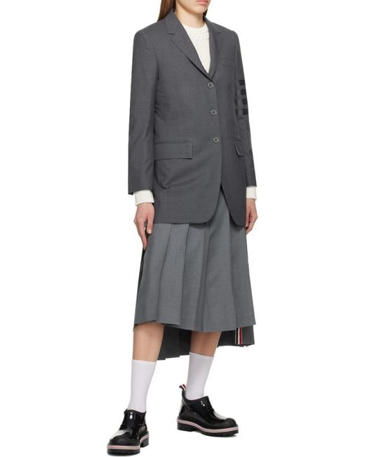 Thom Browne White 4-Bar Stripe Jumper