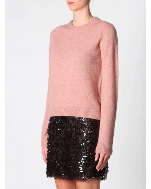 Roberto Collina Pink Crew-Neck Sweater