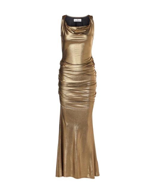 Vivienne Westwood Natural Liz Draped Jersey Gown