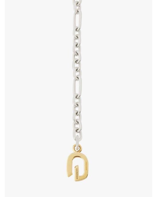 Givenchy White G Link Two-Tone Necklace for men