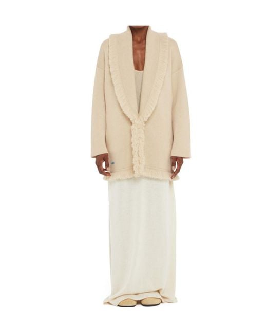 Alanui Natural Finest Single-Breasted Coat