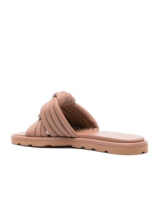 Gianvito Rossi Pink Leather Flat Sandals