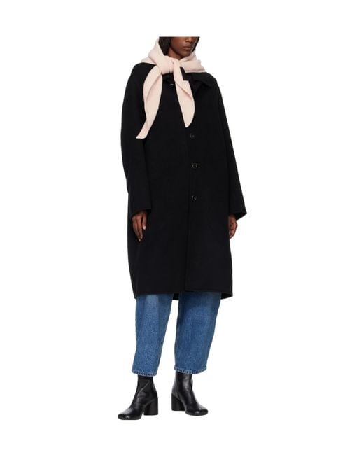 MM6 by Maison Margiela Natural Triangle Knitted Wool Blend Scarf